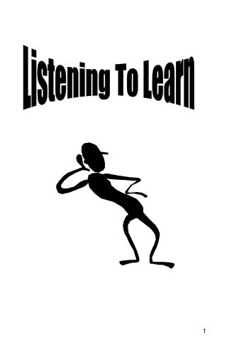 Listening To Learn