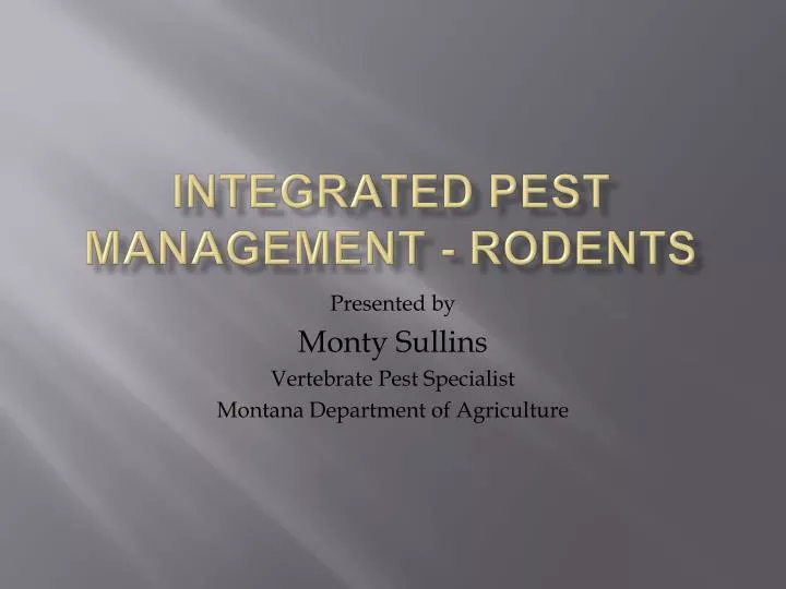integrated pest management rodents