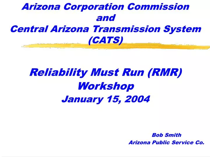 reliability must run rmr workshop january 15 2004