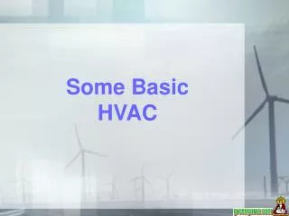 Some Basic HVAC