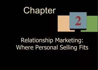 Relationship Marketing: Where Personal Selling Fits