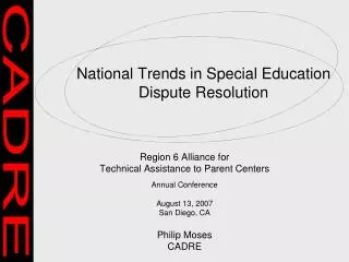 National Trends in Special Education Dispute Resolution