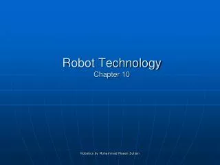 Robot Technology Chapter 10