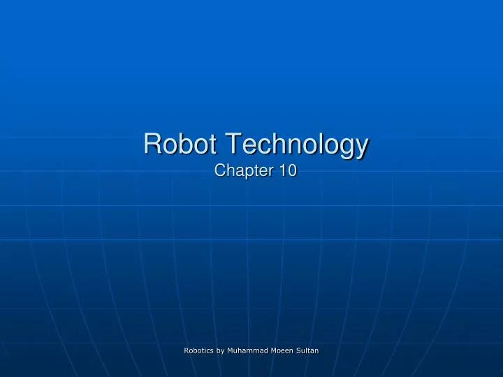 robot technology chapter 10