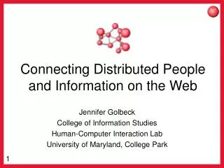 Connecting Distributed People and Information on the Web