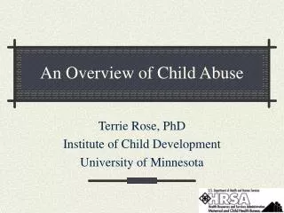 An Overview of Child Abuse