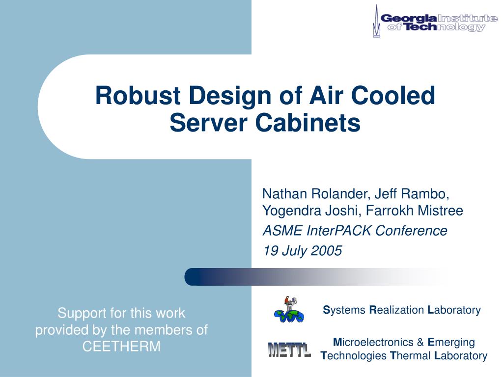 PPT - Robust Design of Air Cooled Server Cabinets PowerPoint ...