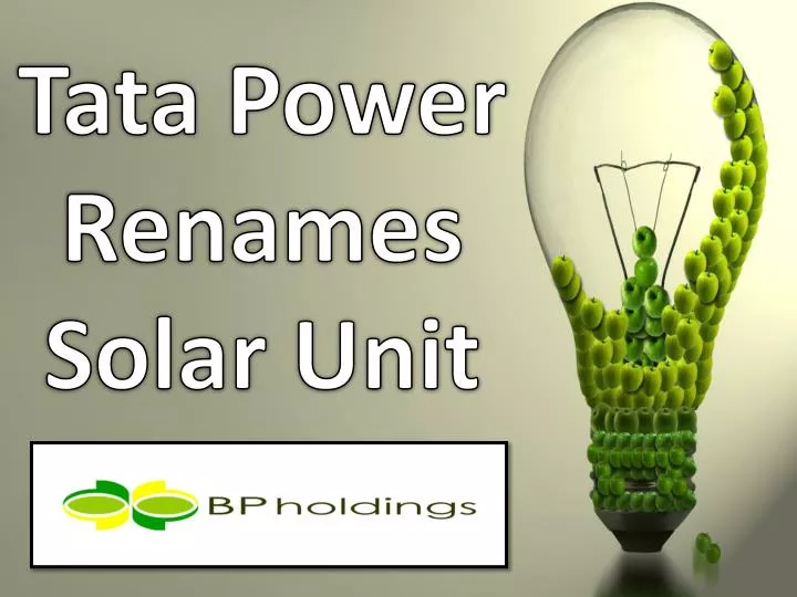 tata power renames solar unit