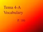 Tema 4-A Vocabulary - slide 1