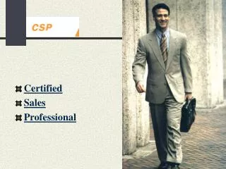 Certified Sales Professional