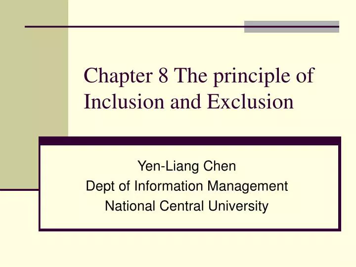 chapter 8 the principle of inclusion and exclusion