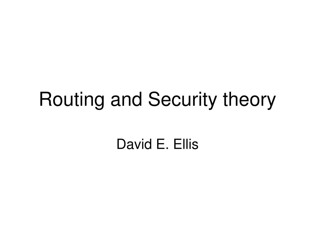PPT - Routing and Security theory PowerPoint Presentation, free ...