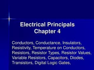 Electrical Principals Chapter 4