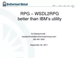 RPG – WSDL2RPG better than IBM’s utility