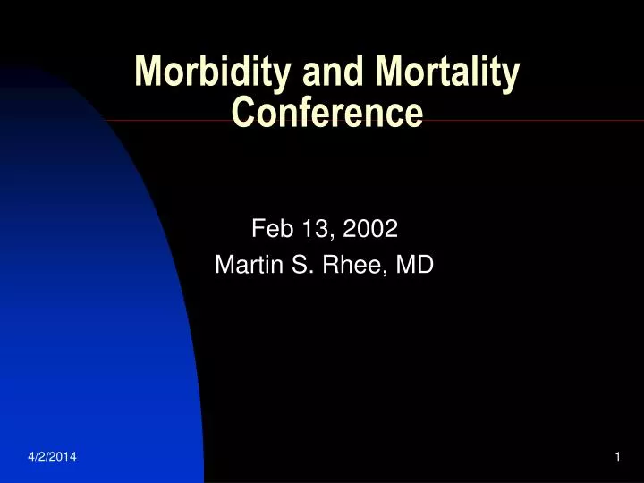 morbidity and mortality conference