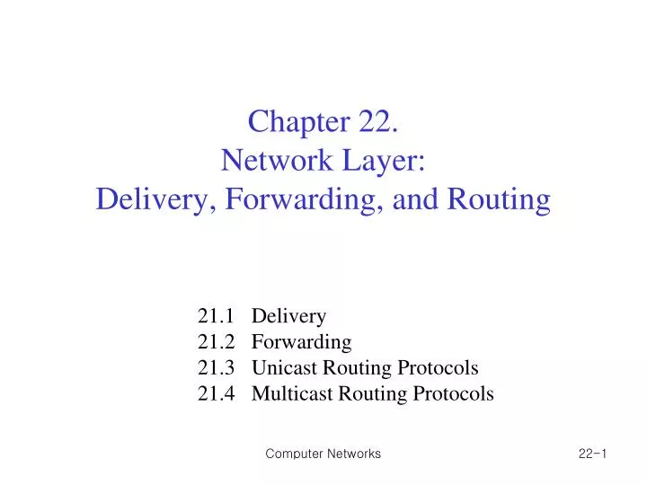 chapter 2 2 network layer delivery forwarding and routing
