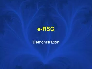 e-RSG