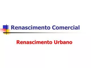 renascimento comercial