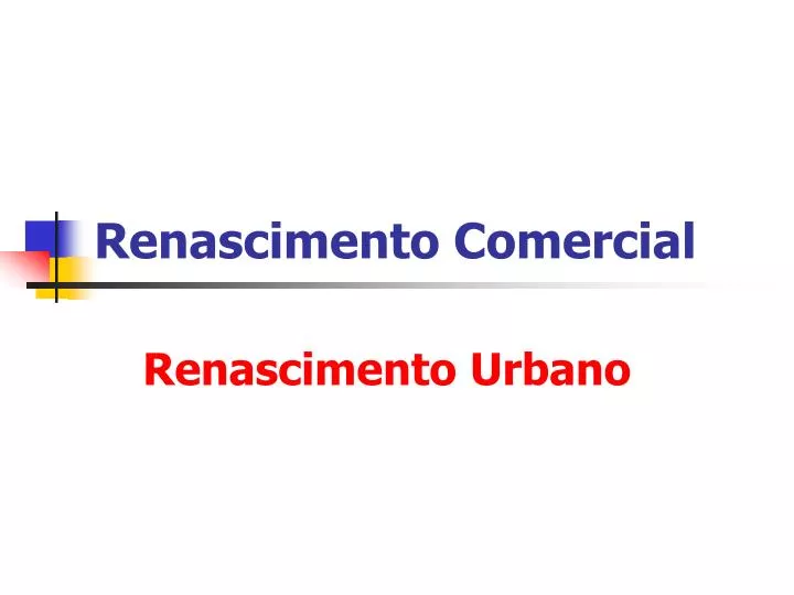 renascimento comercial