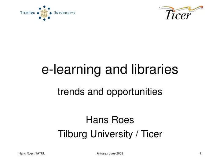 e learning and libraries