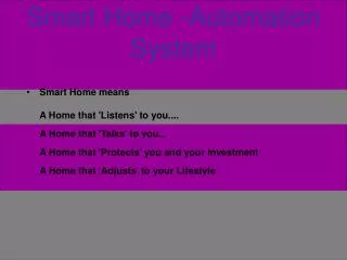 Smart Home -Automation System