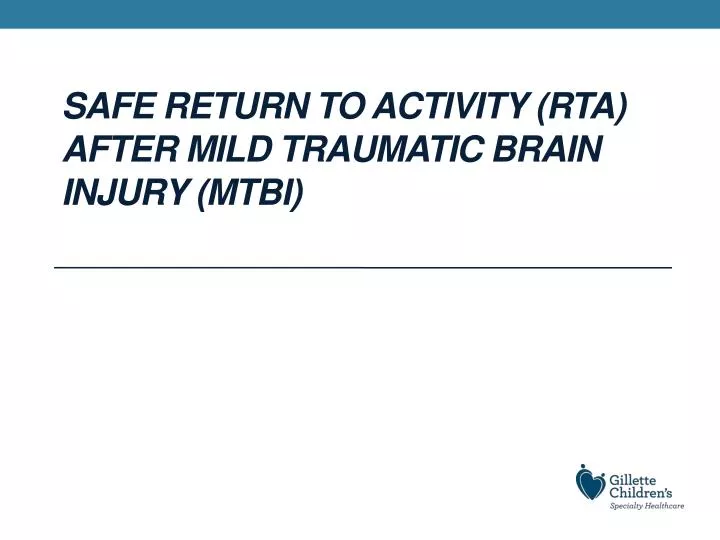 safe return to activity rta after mild traumatic brain injury mtbi