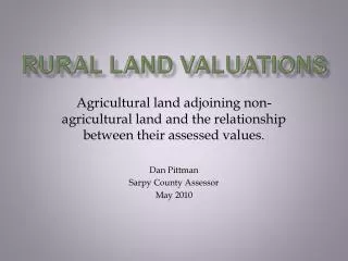 Rural land valuations