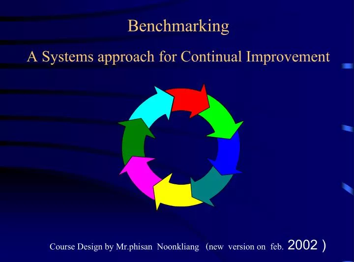 benchmarking a systems approach for continual improvement