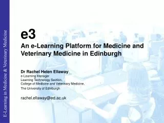 eLearning in the College of Medicine and Veterinary Medicine