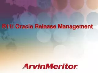R11i Oracle Release Management