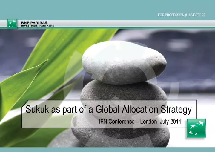 sukuk as part of a global allocation strategy