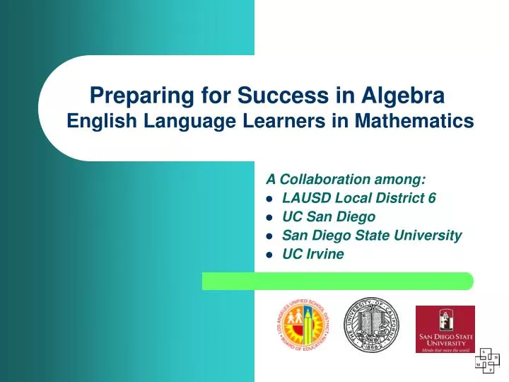 preparing for success in algebra english language learners in mathematics