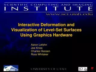 Interactive Deformation and Visualization of Level-Set Surfaces Using Graphics Hardware