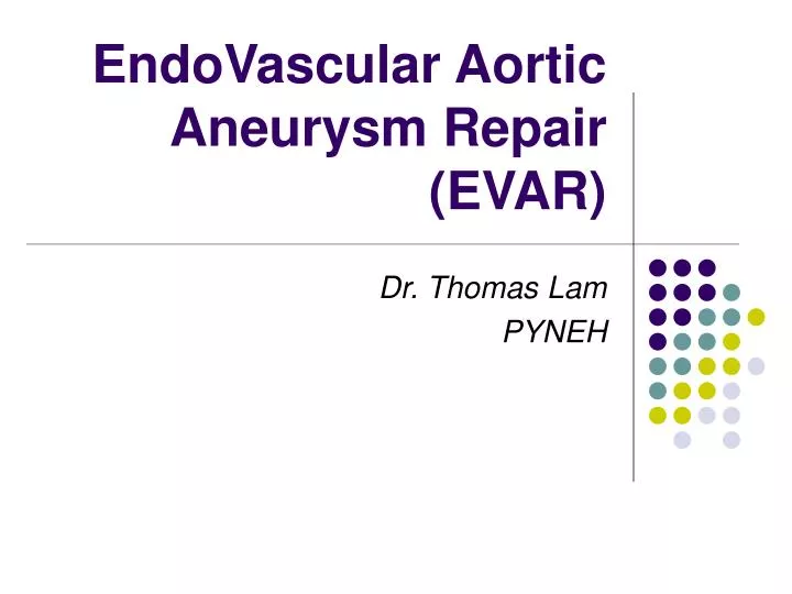 endovascular aortic aneurysm repair evar