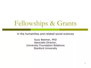 Fellowships &amp; Grants