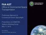 FAA AST Office of Commercial Space Transportation - slide 1