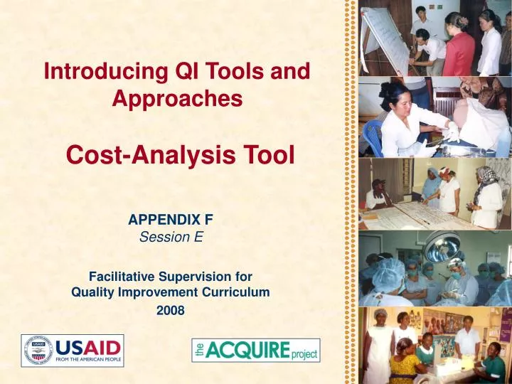 introducing qi tools and approaches cost analysis tool