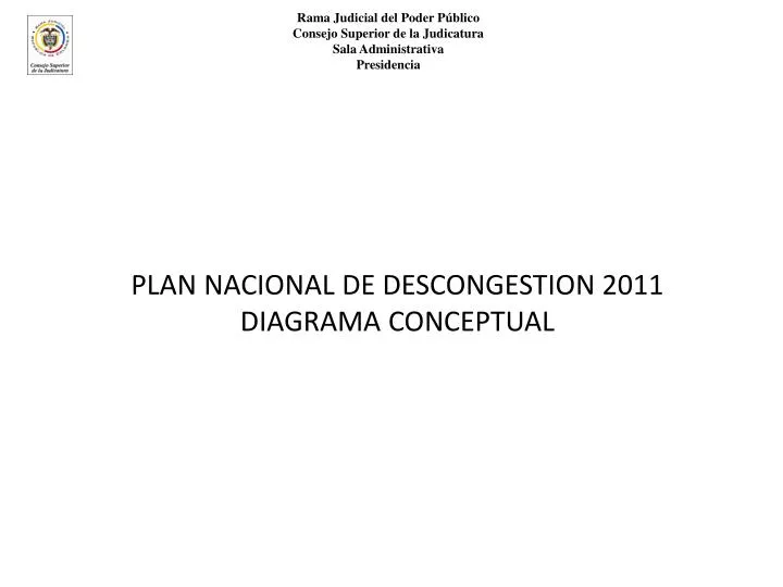 plan nacional de descongestion 2011 diagrama conceptual