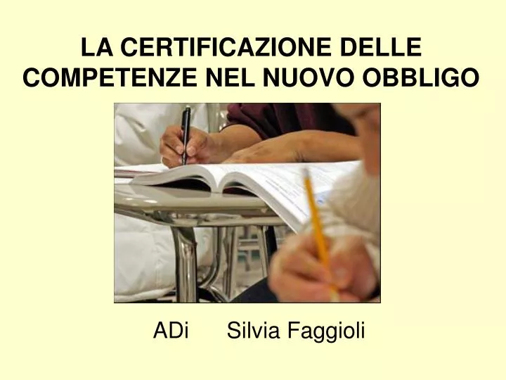 la certificazione delle competenze nel nuovo obbligo