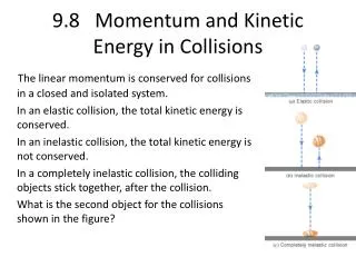 9.8   Momentum and Kinetic Energy in Collisions