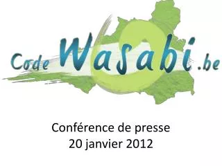 Conférence de presse 20 janvier 2012