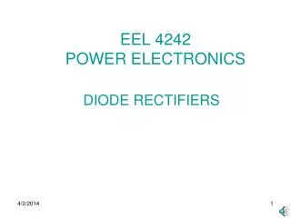 EEL 4242 POWER ELECTRONICS