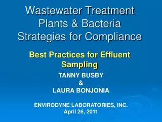 Wastewater Treatment Plants &amp; Bacteria Strategies for Compliance