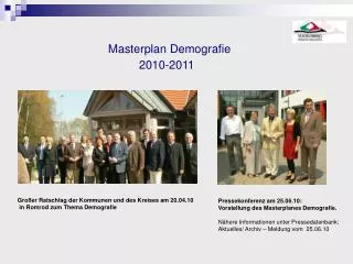 Masterplan Demografie 2010-2011