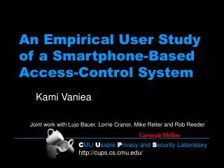 An Empirical User Study of a Smartphone-Based Access-Control System