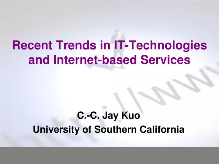 recent trends in it technologies and internet based services