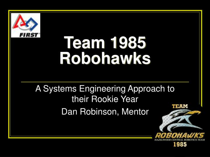 team 1985 robohawks