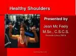 Healthy Shoulders: Anatomy, Movement, and Common Injuries - slide 1