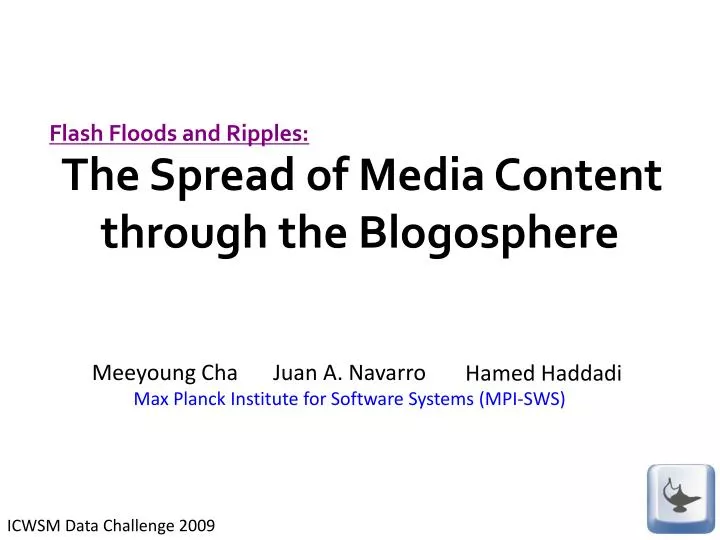 the spread of media content through the blogosphere