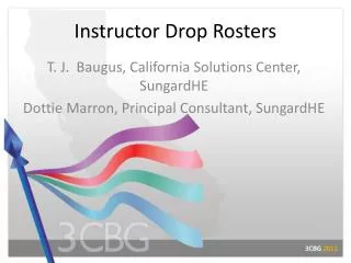 Instructor Drop Rosters